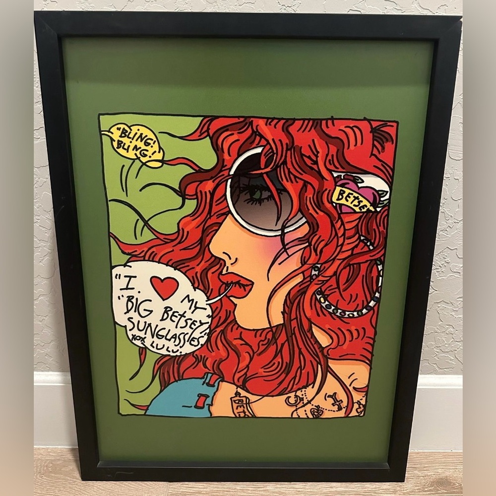 *SOLD AMAZING Betsey Johnson Framed Artwork